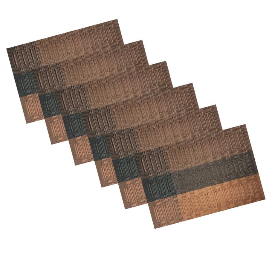 EveryTable Silver, Gray and Black Bamboo Placemat (Set of 12) EveryTable Silver, Gray and Black Bamboo Placemat (Set of 12)